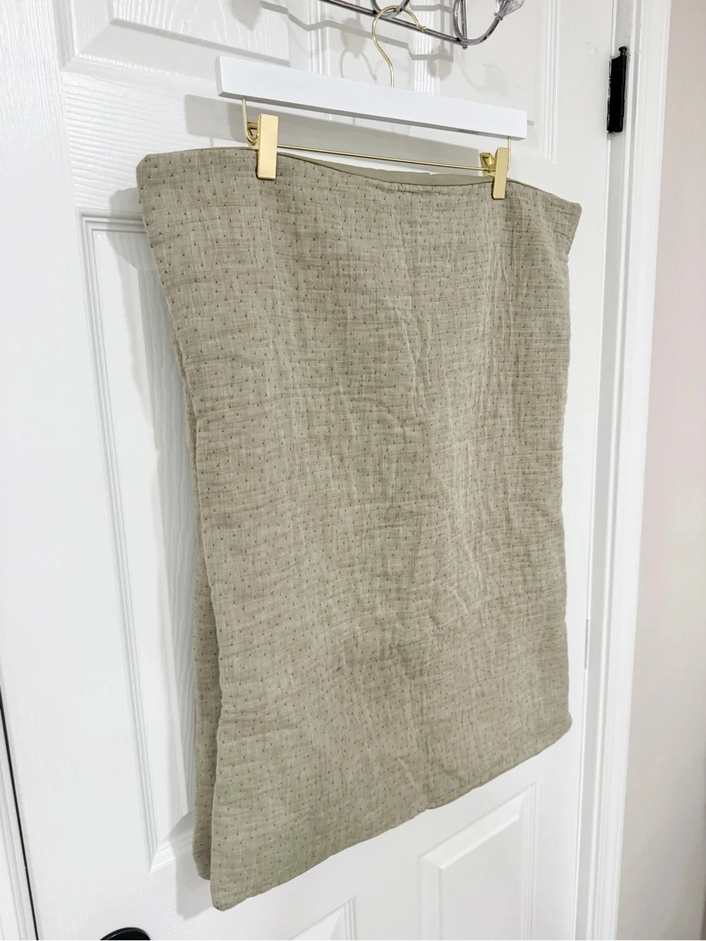 Hearth & Hand Magnolia King Pillow Shams Set 2 Olive Green Quilted Cotton